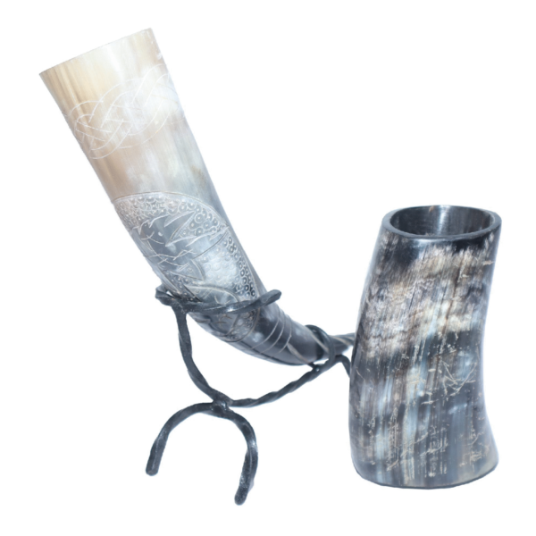 Ox Viking Horn With Stand