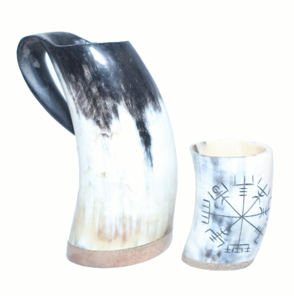 Ox Horn Mug And Glsss