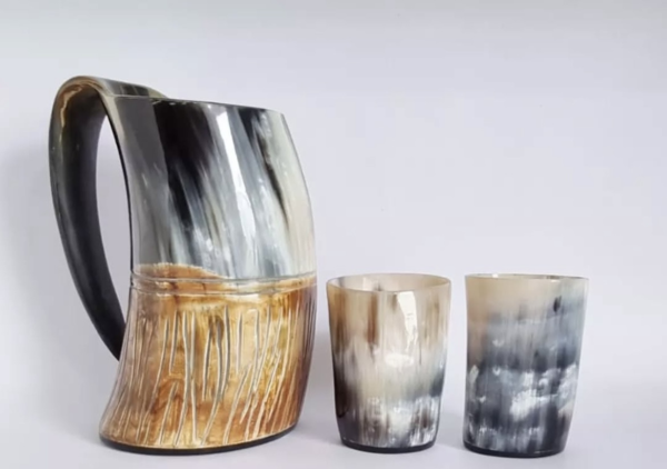 Viking Drinking Horn Mug Set